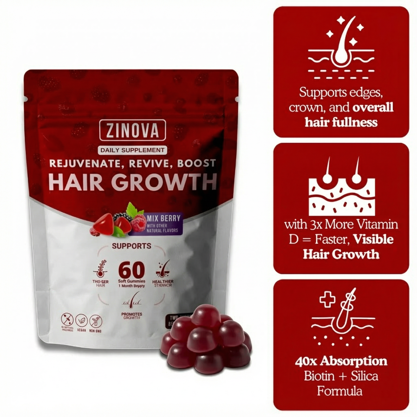 RRB Hair Growth Acceleration Gummies