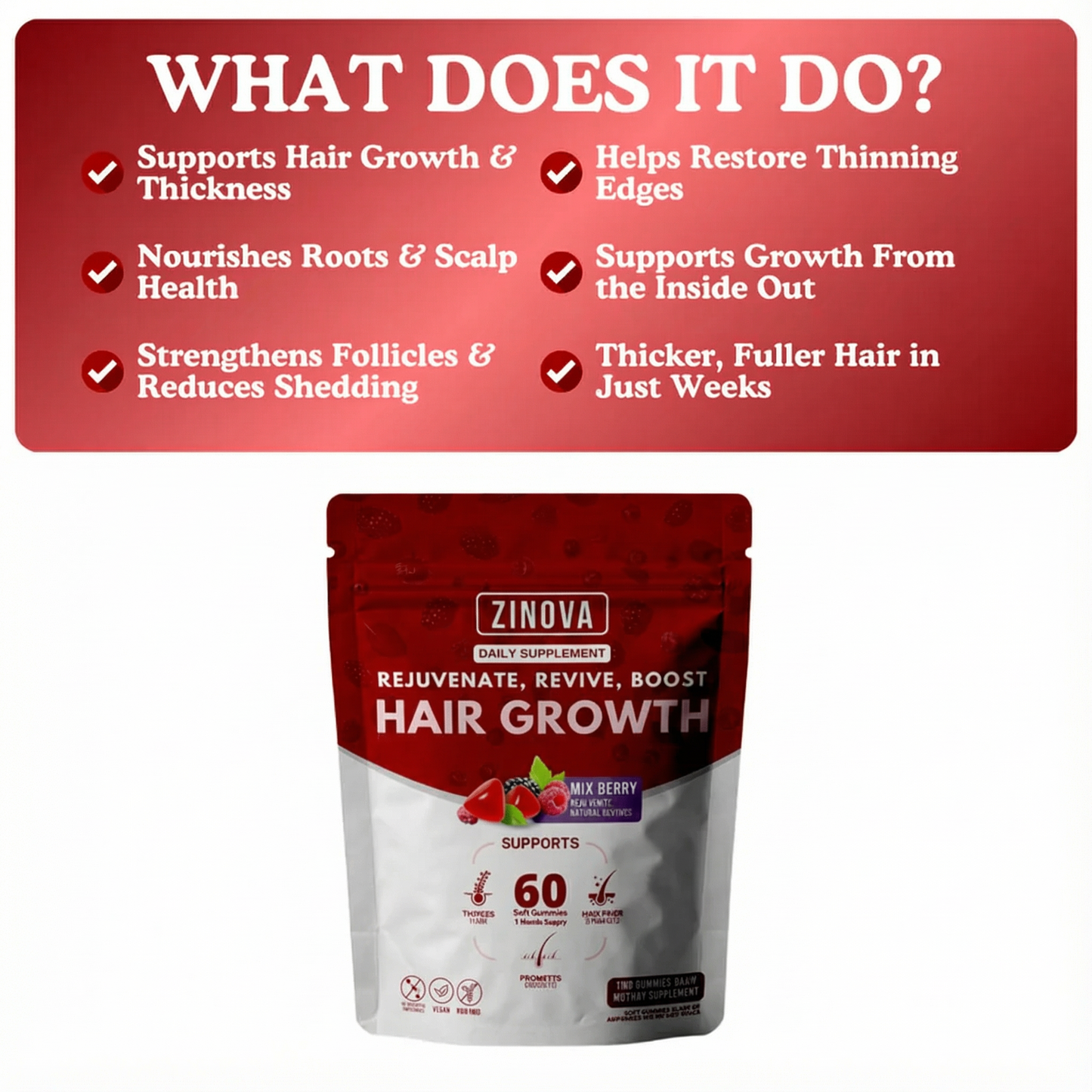RRB Hair Growth Acceleration Gummies