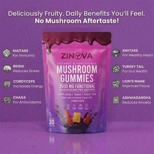Mushroom Gummies For Focus, Calm & Daily Balance