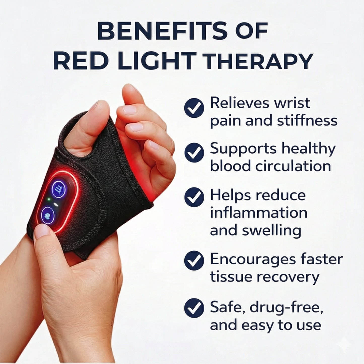 TheraGlow Red Light Therapy Wrist Wrap